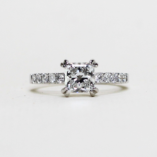 1.21cts Princess cut half eternity Pavé