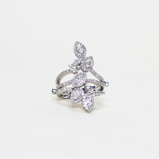 1.36cts 2-in-1 statement ring