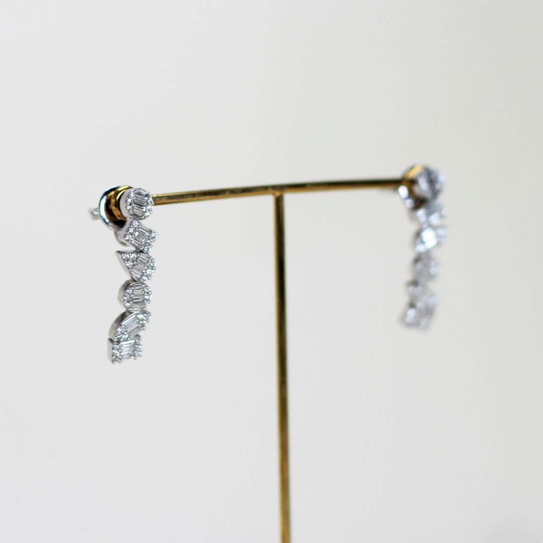 1.40cts Multi-shape Illusion earrings