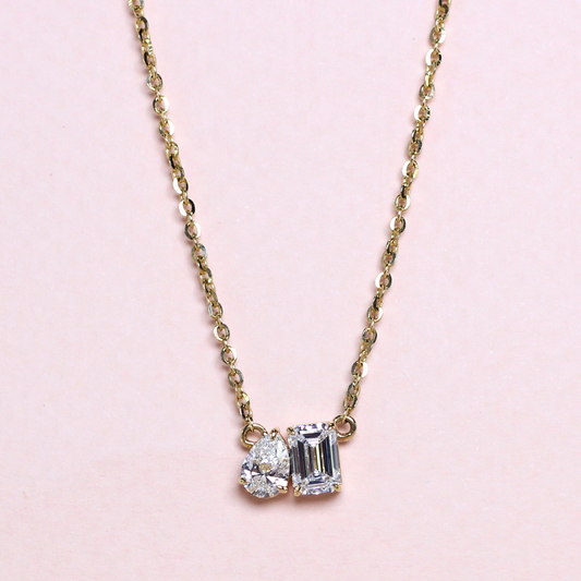 1.41cts Toi et Moi Lab-grown necklace