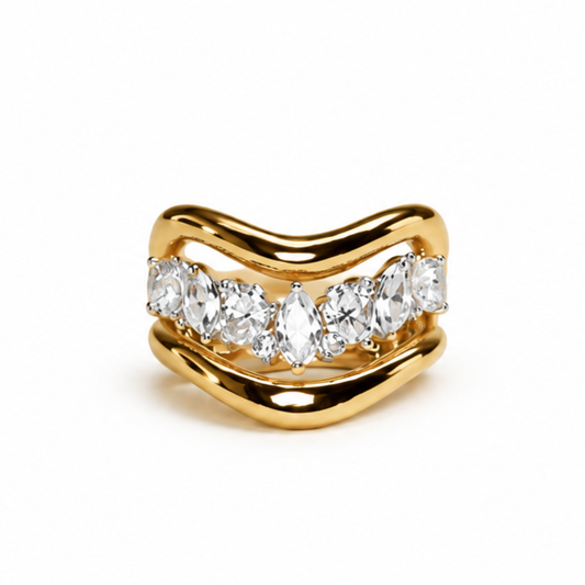 1.648cts Triple Row lab-grown Multishape ring