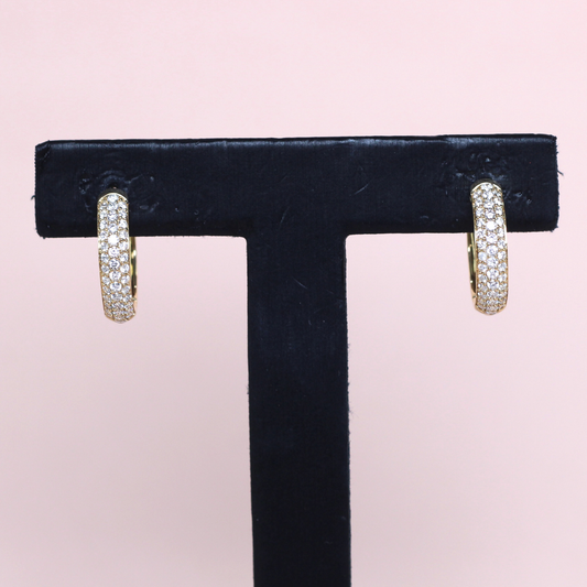 1.77cts Round cut Lab-grown Hoop earrings