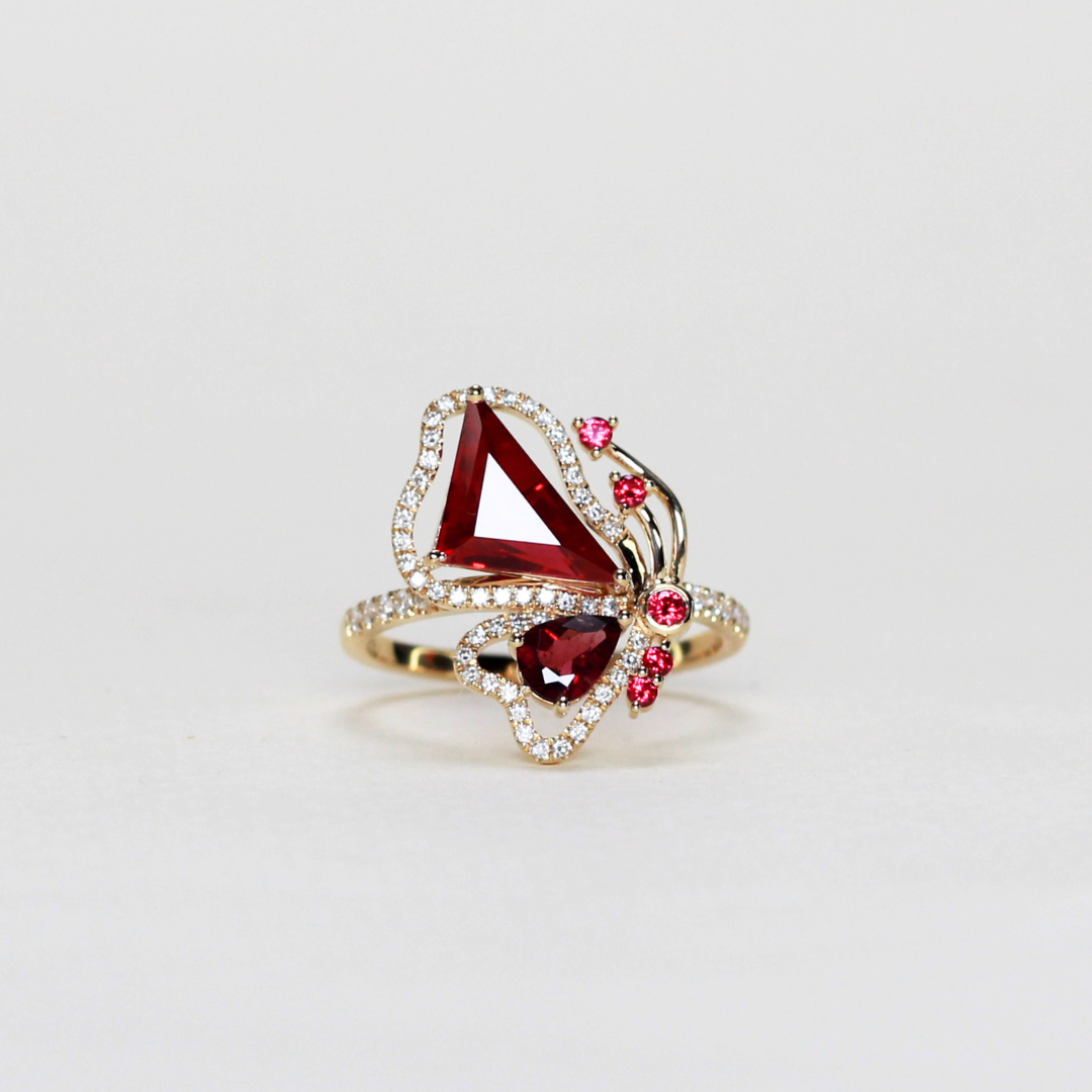 1.83cts Butterfly Ruby modified ring