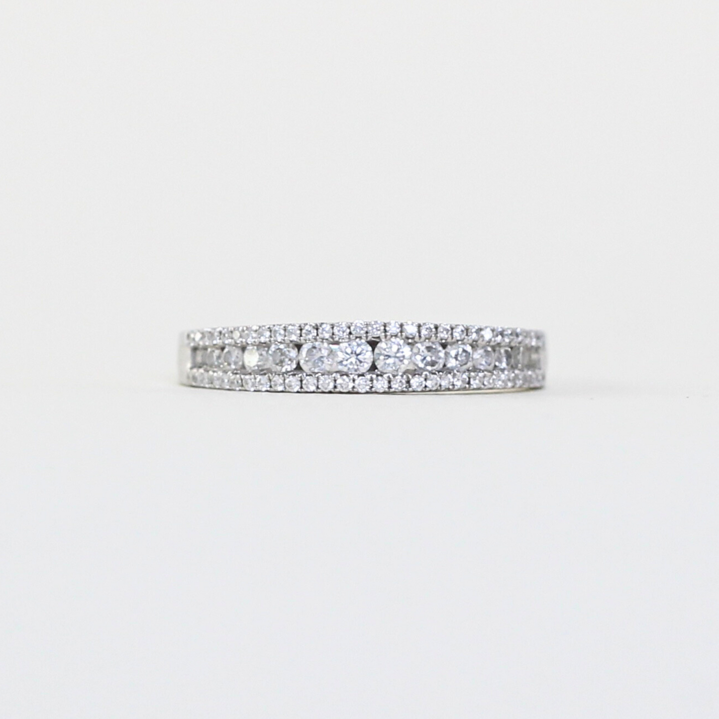 .50cts Round cut Half Eternity ring