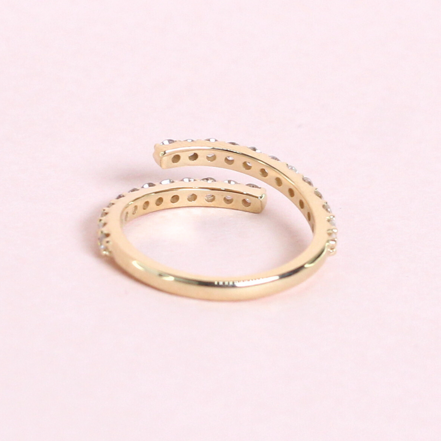 .421cts Round cut Half Eternity Open ring