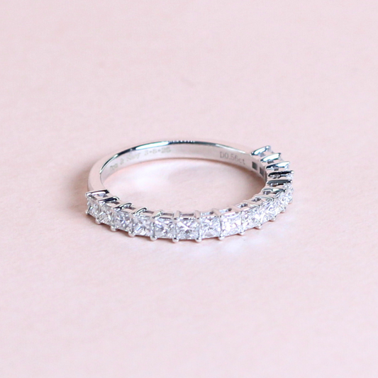 .52cts Princess cut Half Eternity ring