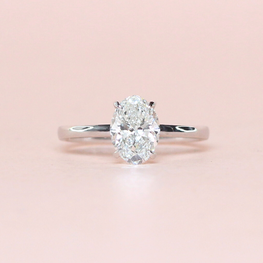 1.20ct Oval cut Brilliant Solitaire ring