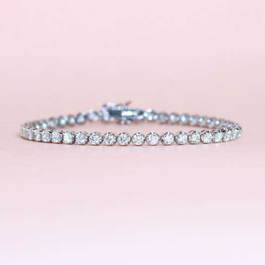3.73cts Round cut Tennis bracelet