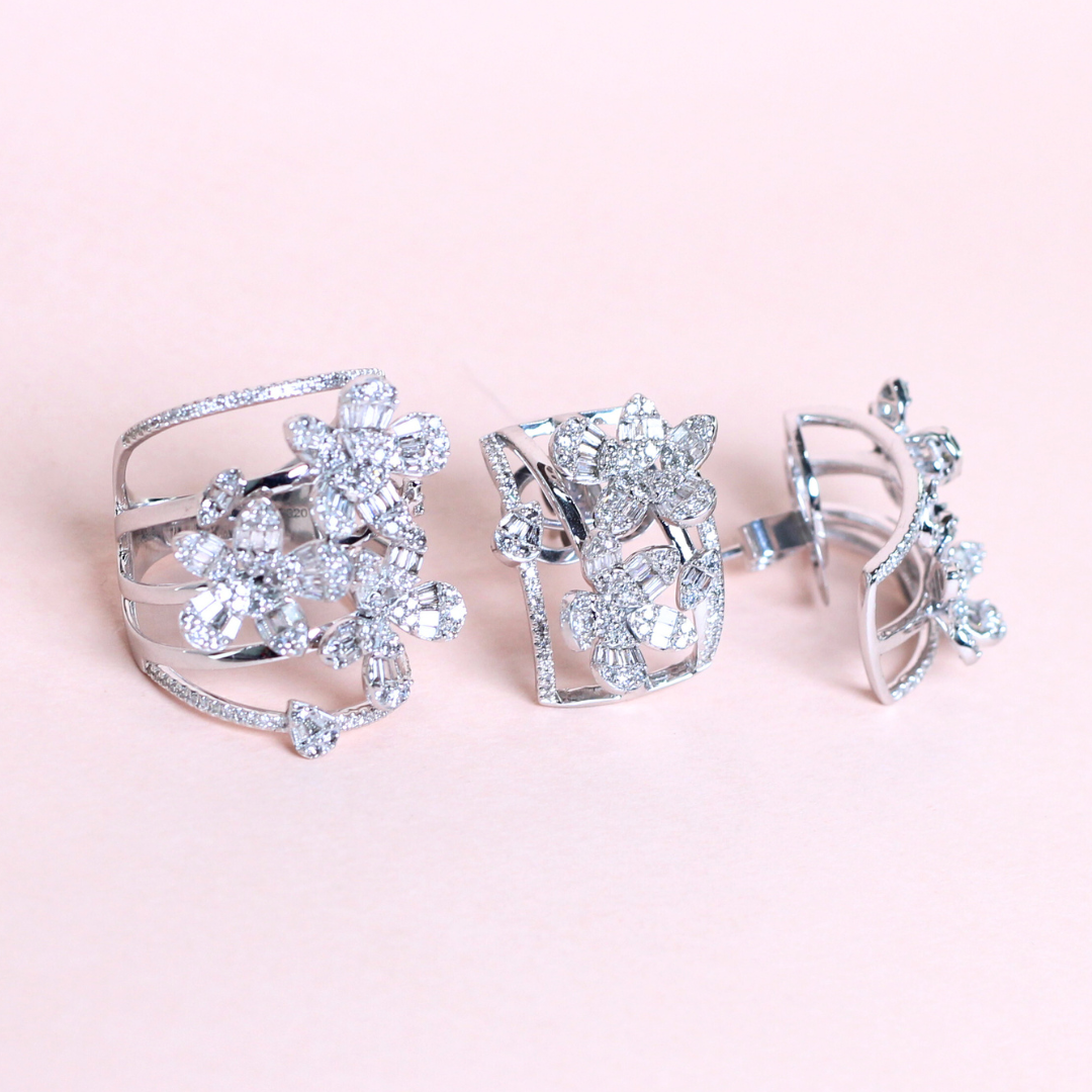 2.30cts Flower Illusion Statement set