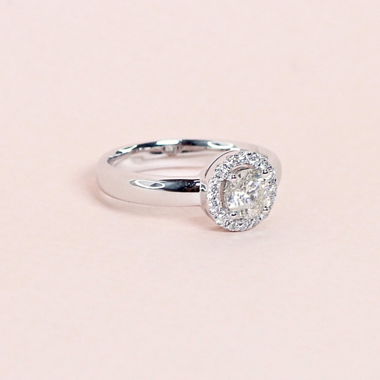 .60ct Round Brilliant diamond ring with Halo