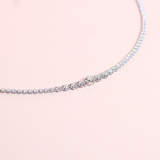 5cts graduating tennis necklace