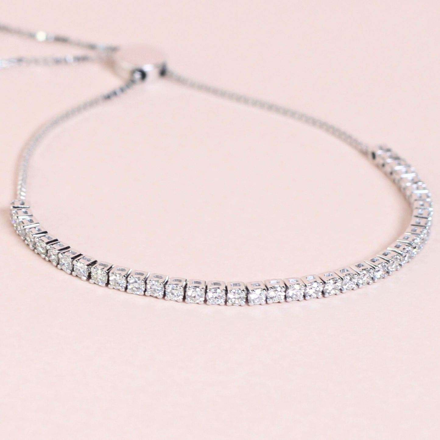 1.20cts Round cut adjustable bracelet