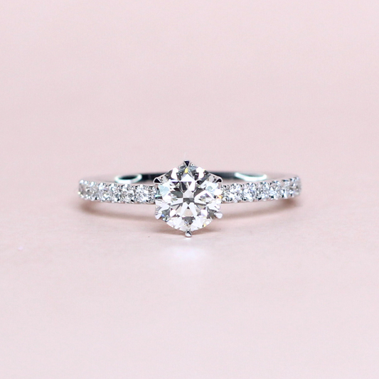 1.20cts Round Cut Pavé ring