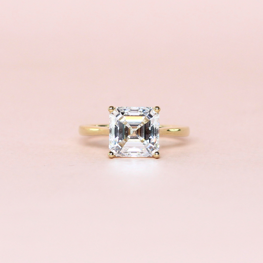 3.58ct Asscher cut lab-grown ring
