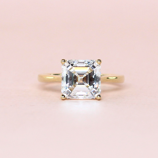 3.58ct Asscher cut lab-grown ring