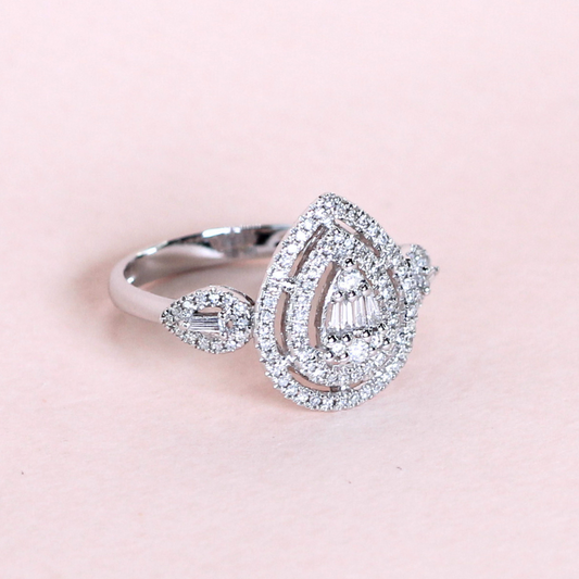 .32cts Pear Illusion ring