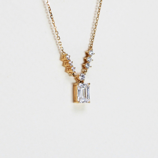 1.39cts Emerald Lab-grown necklace