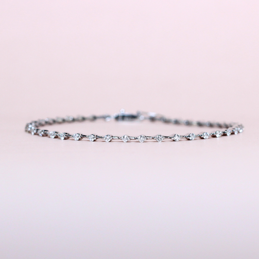 1.02cts Round cut Tennis bracelet