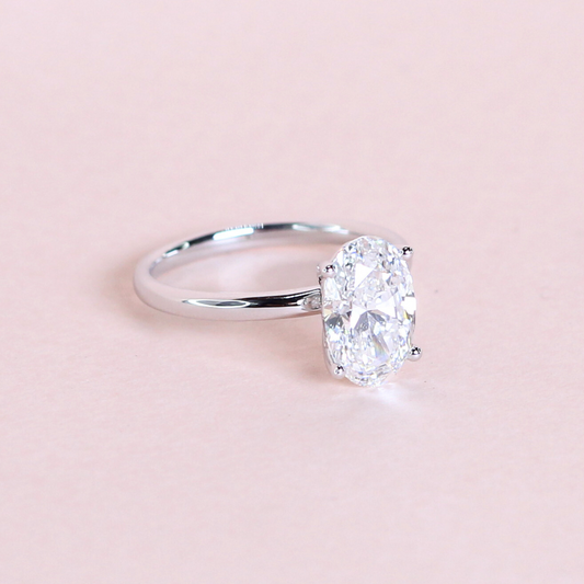 1.90ct Oval cut Solitaire Lab-grown ring