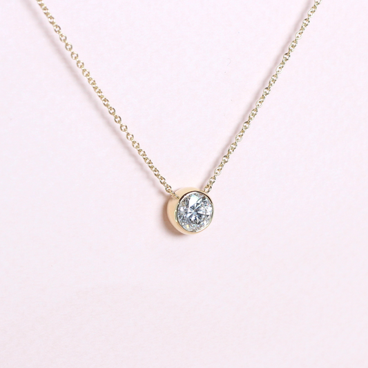 1.55ct Round cut Solitaire necklace