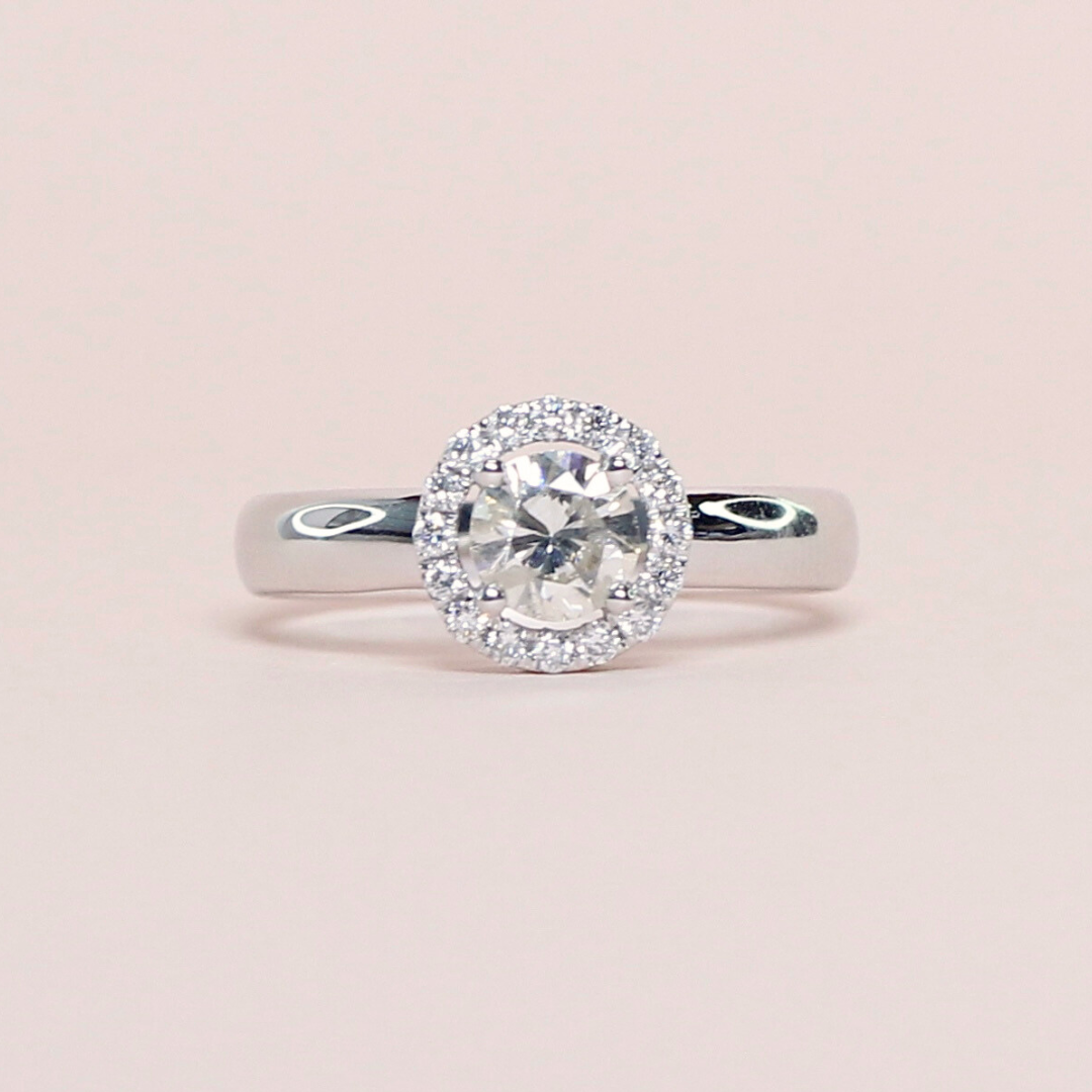 .60ct Round Brilliant diamond ring with Halo