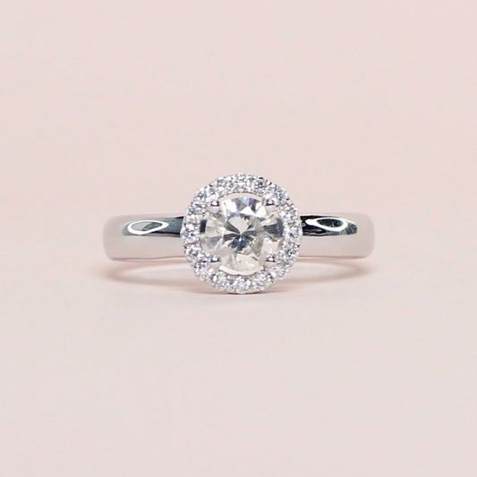 .78cts Round cut ring with Halo