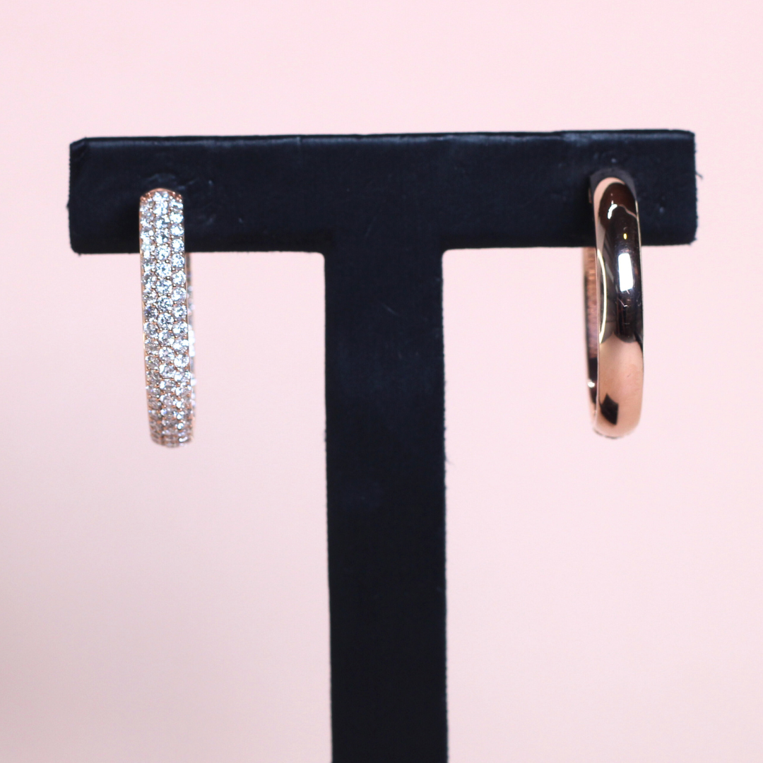 5.137cts Two-way In & Out Lab-grown Hoop earrings