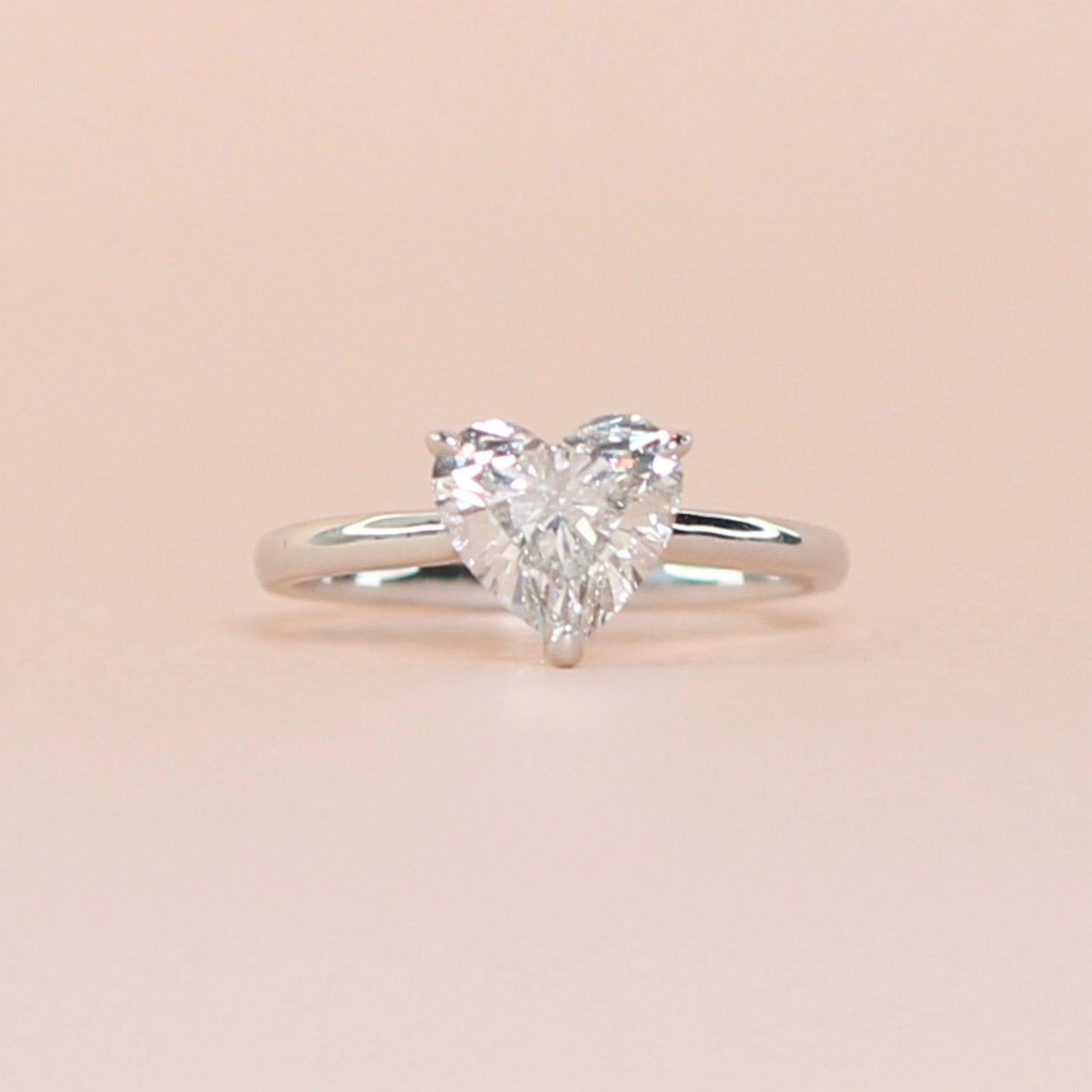 1.50ct Heart cut Solitaire Lab-grown ring