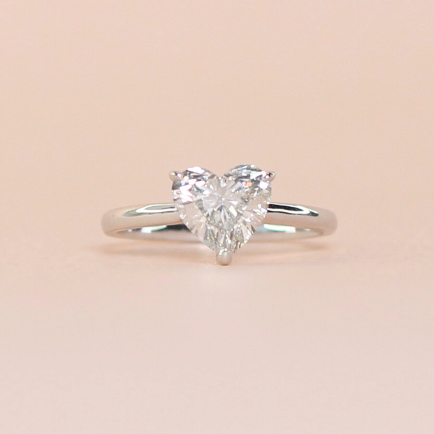 1.50ct Heart Solitaire Lab-grown diamond ring