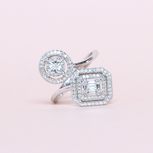 .40cts Multi-shape Illusion statement ring
