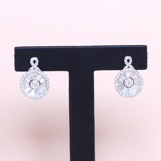 2.16cts Round Illusion Drop earrings