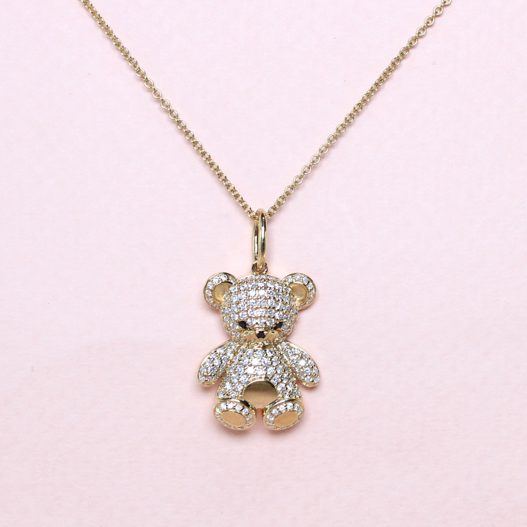 .82cts Round cut Lab-grown Bear necklace
