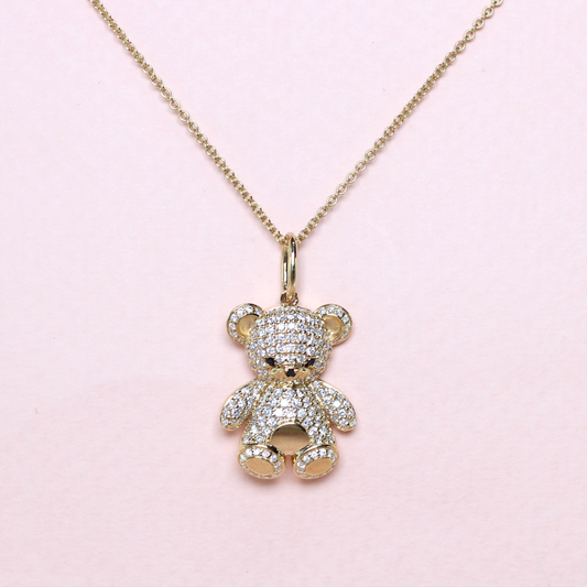.82cts Round cut Lab-grown Bear necklace