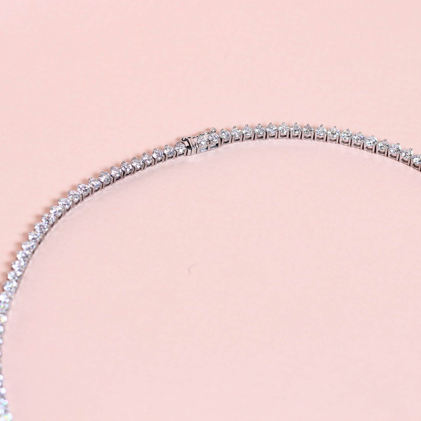 11cts Round cut Graduating Tennis necklace