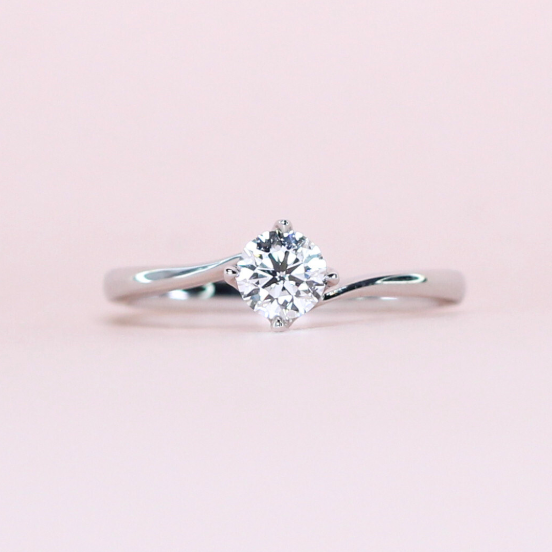 .50ct Round cut Solitaire twisted ring