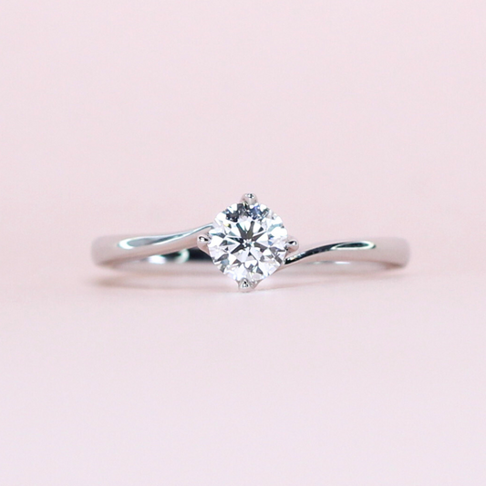 .50ct Round cut Solitaire twisted ring