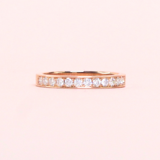 .24cts Round cut Half Eternity ring