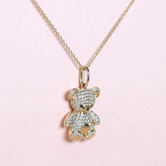 .82cts Round cut Lab-grown Bear necklace