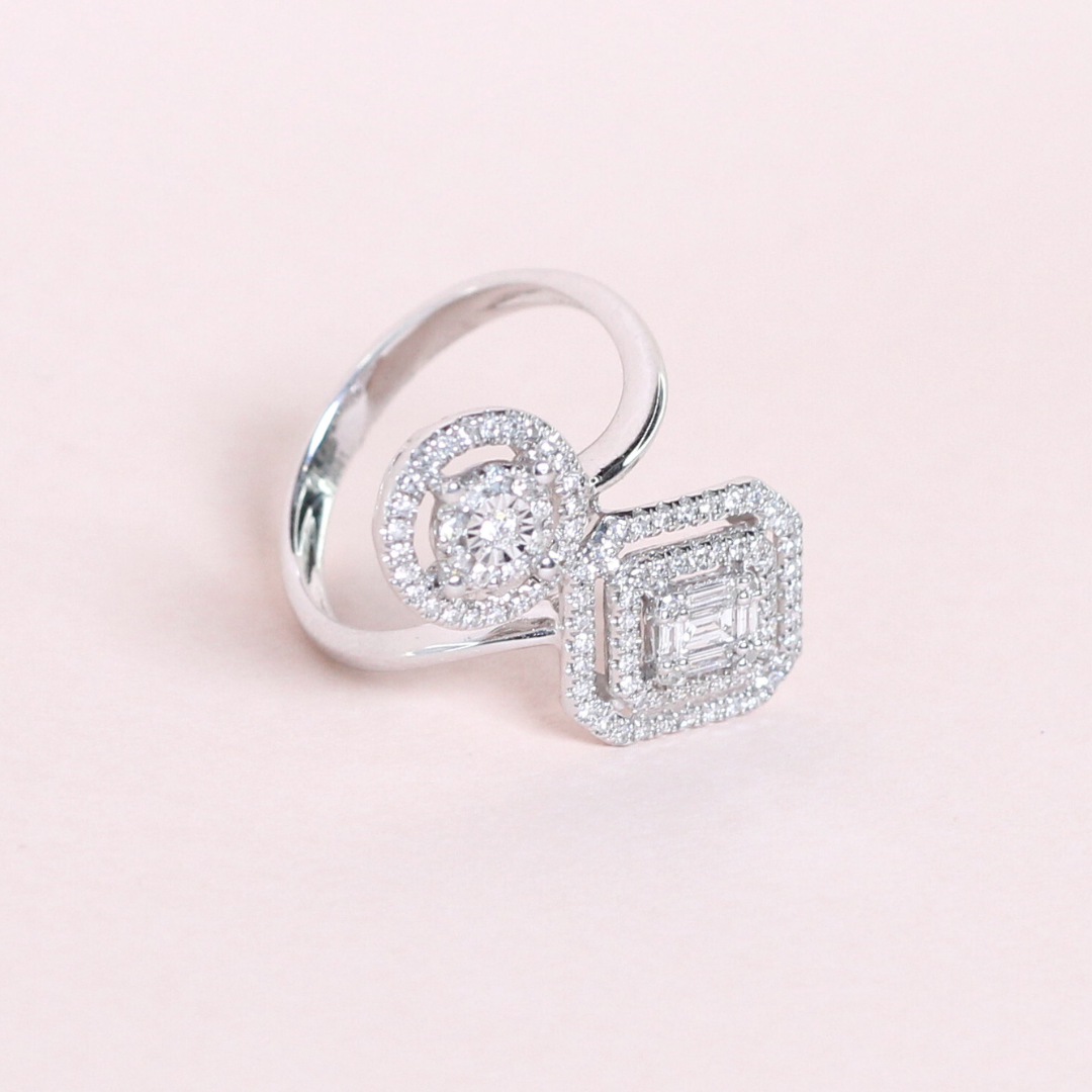 .40cts Multi-shape Illusion statement ring