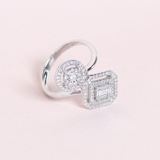 .40cts Multi-shape Illusion statement ring