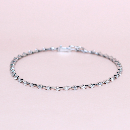 1.02cts Round cut Tennis bracelet