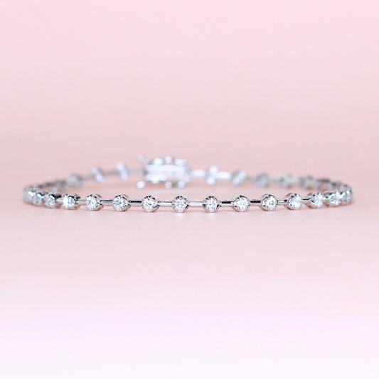 1.09cts Round cut Tennis bracelet