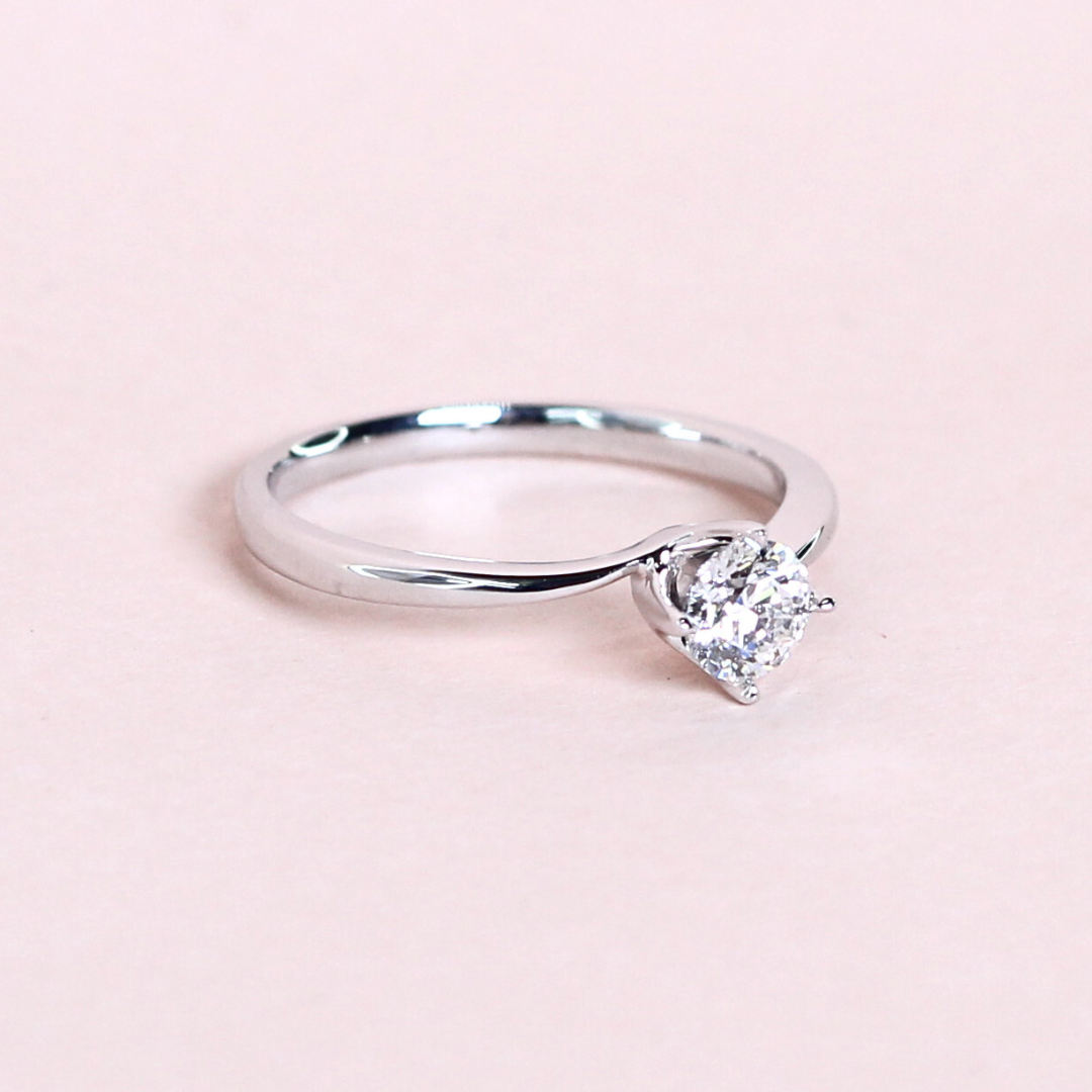 .50ct Round cut Solitaire twisted ring