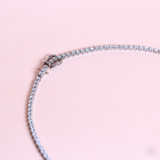 3cts Round cut Tennis necklace