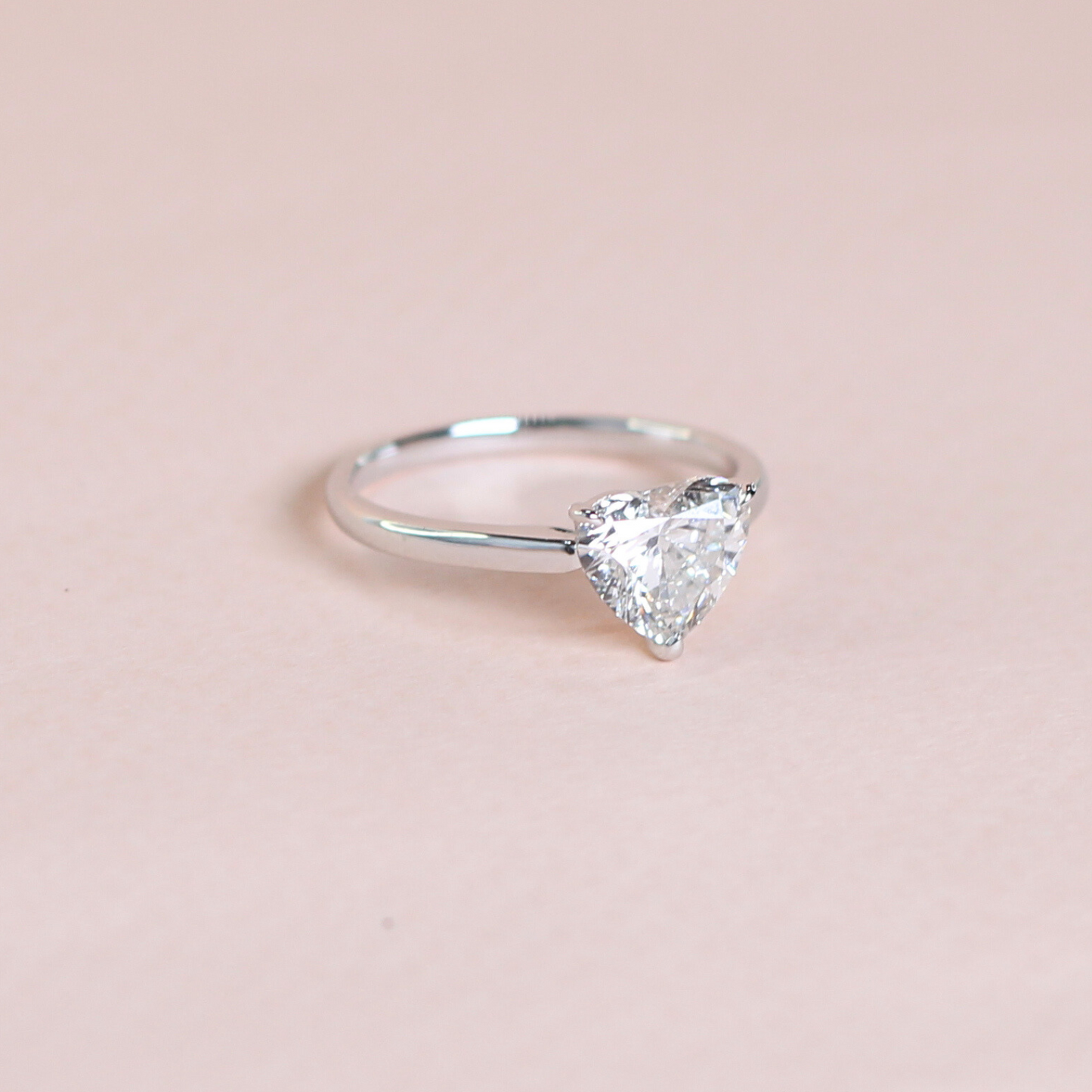 1.50ct Heart cut Solitaire Lab-grown ring