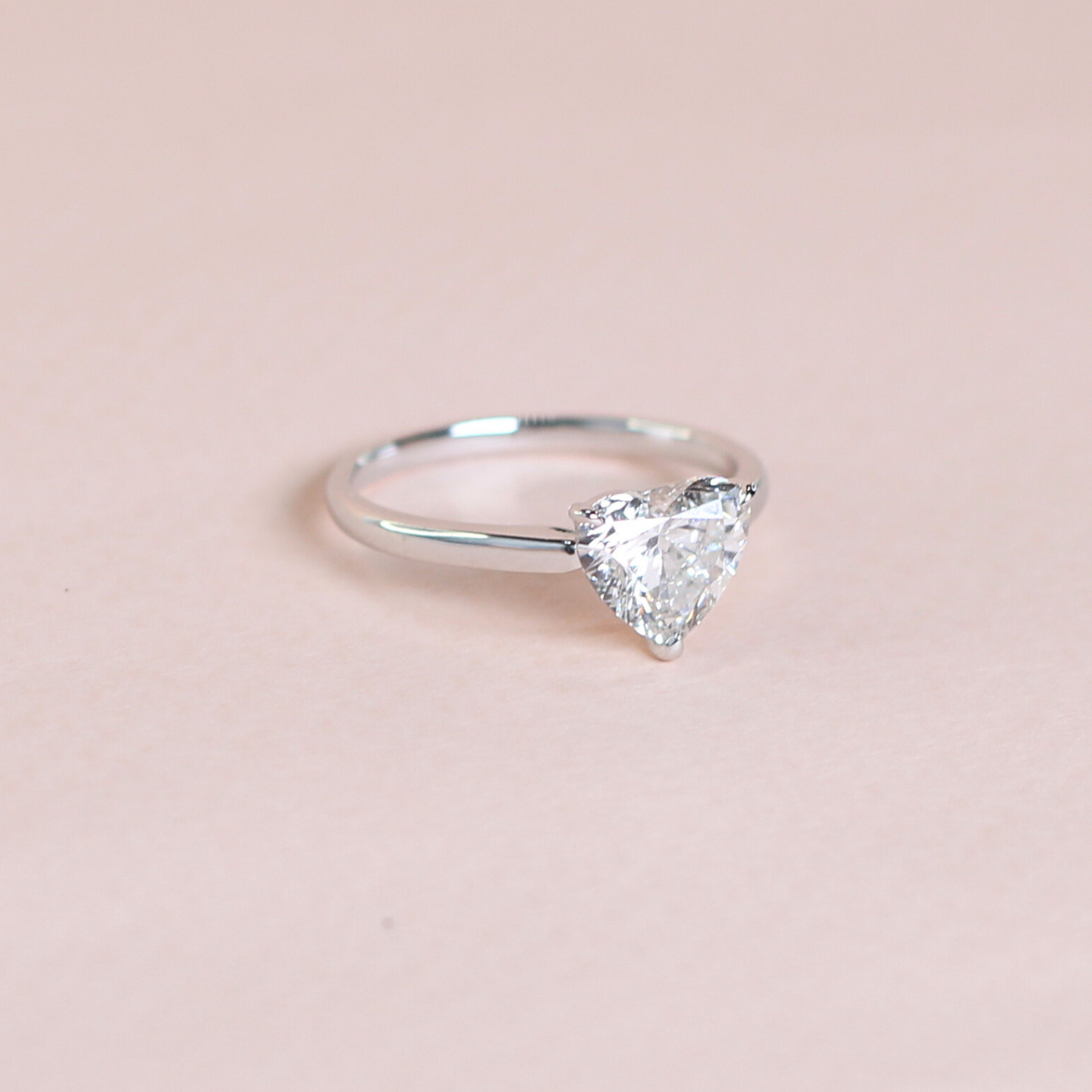 1.50ct Heart Solitaire Lab-grown diamond ring