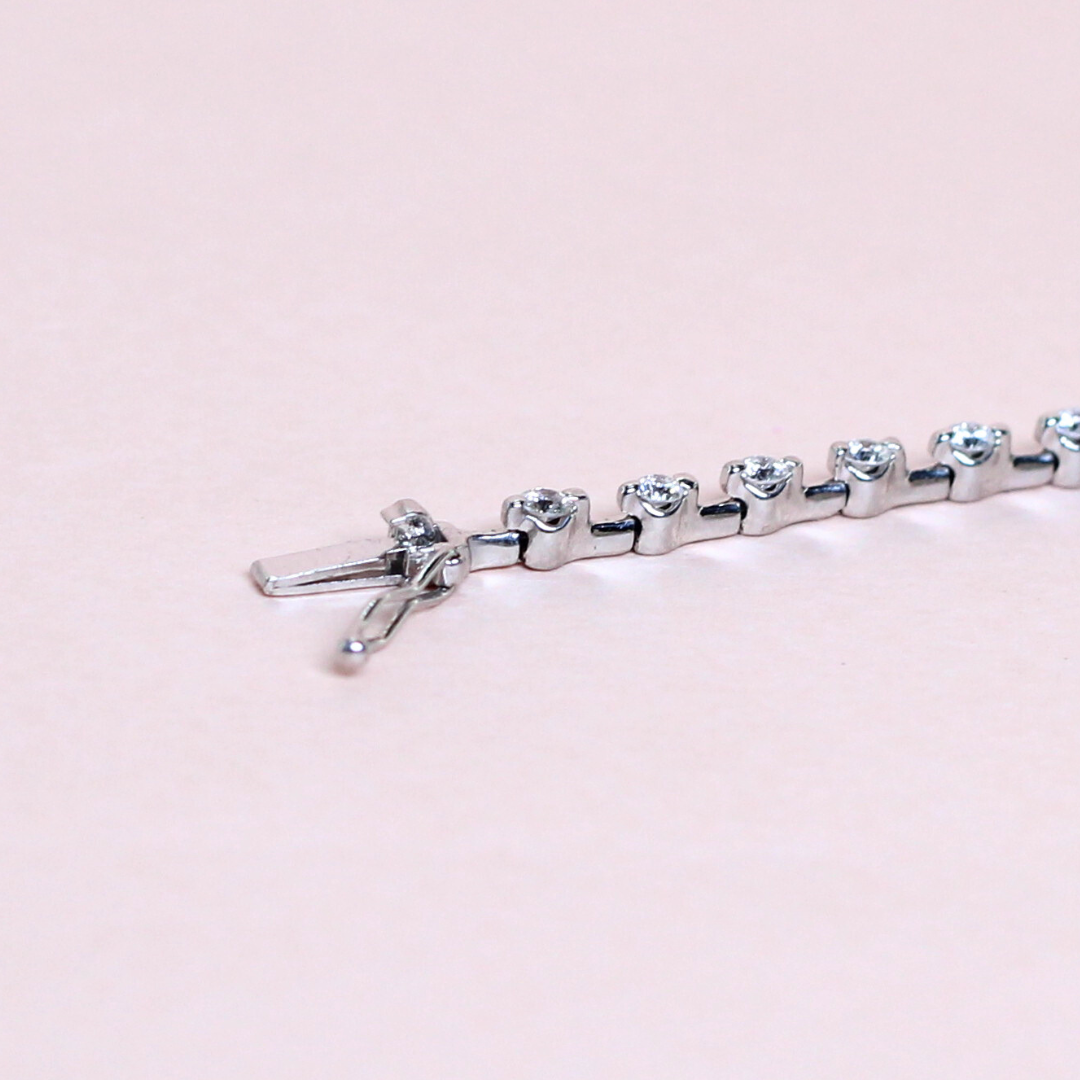 1.02cts Round cut Tennis bracelet