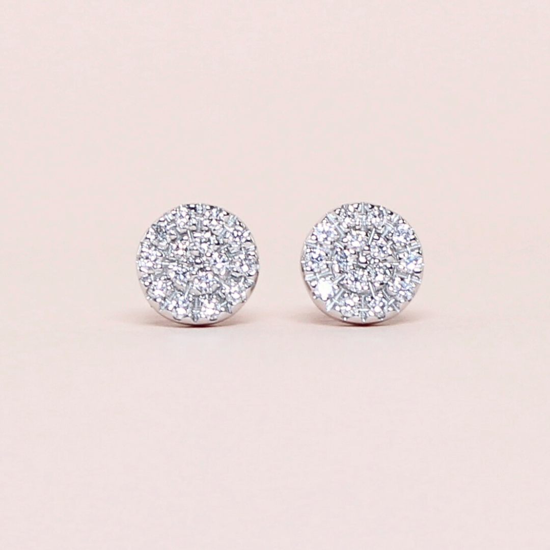 .32cts Round Illusion Stud earrings