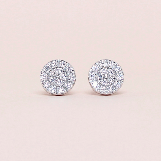 .32cts Round Illusion Stud earrings