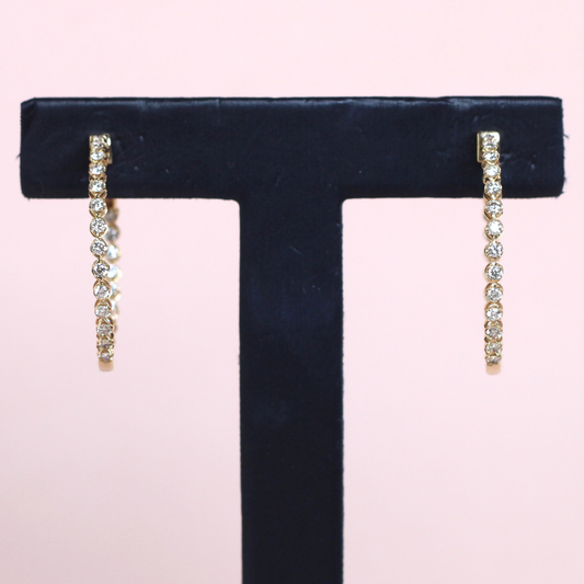 1cts In & Out Hoop earrings